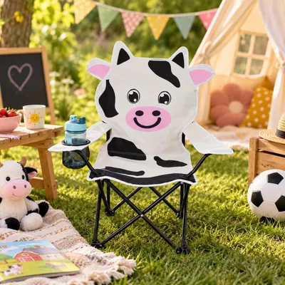 Produktbild von LEX Linder Exclusiv Anglersessel für Kinder mit Getränkehalter MC2504 Kuh
