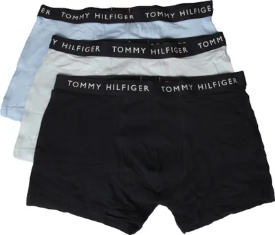 Image de Pack de 3 boxers homme TOMMY HILFIGER tripack élastique à vue article UM0UM02203 TRUNK 3P, S - Waist cm 81-85 / Waist inch 32-33.5, Cotone 95%,Elastan 5%