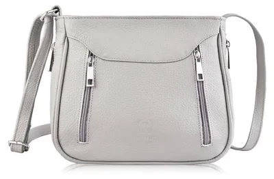 Produktbild von Graue Leder-Posttasche für Damen von Paolo Peruzzi Z-52-GR
