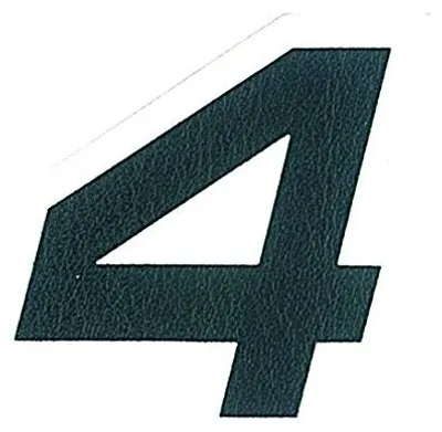 Immagine prodotto di Adesivo Numero 4, nero