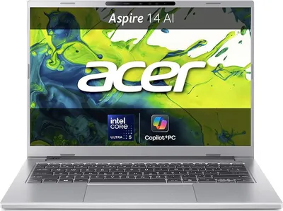Immagine prodotto di Acer ASPIRE 14 AI A14-53M-543G Copilot+ PC Intel Core Ultra 5 226V Computer portatile 35,6 cm (14") WUXGA 16 GB LPDDR5-SDRAM 512 GB SSD Wi-Fi 7 (802.11be) Windows 11 Home Italiano Argento