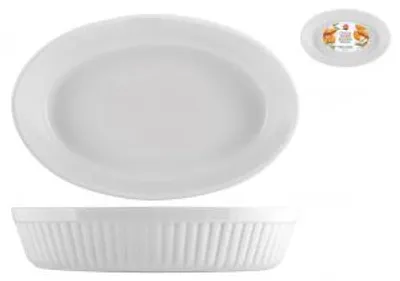 Immagine prodotto di Pirofila Ovale Vetroceramica Bianco 37X25X7,5