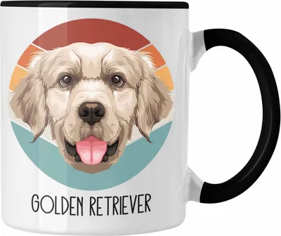 Produktbild von Trendation - Golden Retriever Besitzer Tasse Geschenk Lustiger Spruch Geschenkidee Golden Retriever Mama Papa (Schwarz)