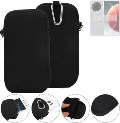 Produktbild von K-S-Trade Neopren-Hülle Handyhülle kompatibel mit Tecno Camon 30 Pro 5G Schutzhülle Neoprenhülle Sleeve Schutz-Hülle Gürtel Tasche Case Holster
