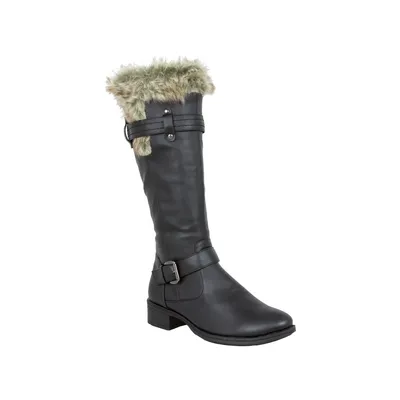 Produktbild von LOVENESS, Damen Fellstiefel Stiefeletten gefuetterte Stiefel Boots, Farbe Schwarz, EU 40