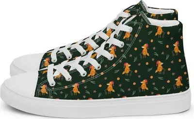 Produktbild von Mr. & Mrs. Panda Damenschuhe Fuchs Weihnachten Größe 37 1/2 - Grün - Geschenk, Turnschuhe Damen, Winter, Stoffsneaker, Heiligabend, Sneaker, Nikolaus, Halbschuhe