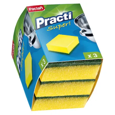 Obrázek produktu pro Kuchyňská houbička Paclan Practi Practi Super 3ks
