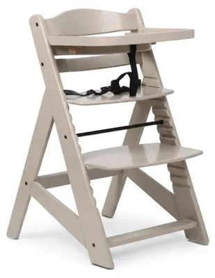 Produktbild von Buxibo Holz-Wachstumsstuhl Kind - Inklusive Essbrett - Verstellbarer Kinderstuhl für Komfort und Design - Inklusive Kissen - 48×58×80cm - Lehm Beige