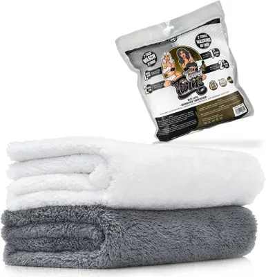Produktbild von Nuke Guys "Towel Twins" - Auto Waschtuch Set: 2-Tuch-Waschmethode - 40x60cm, 550GSM - 2er Set
