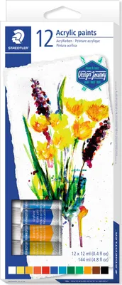 Image de STAEDTLER® 8500 C12 Peintures acryliques en tubes, lot de 12