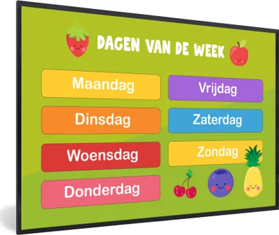 Produktbild von MuchoWow® MuchoWow® Gerahmtes Poster Kindergarten - Bildung - Woche - Jungen - Mädchen - Kinder - Kinder 30x20 cm - Poster mit zchwarzem Bilderrahmen - Kunstdruck - Bild-Poster