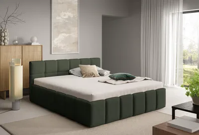Zdjęcie produktu dla DEKORI INTERIORS Łóżko tapicerowane NUBO Slim 180x200 cm z pojemnikiem na pościel - QUELLE 37