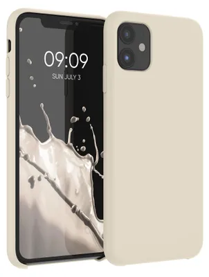 Produktbild von kwmobile Handyhülle für Apple iPhone 11 Hülle - Case Silikon - Kabelloses Laden - Schutzhülle Cover in Zuckerguss