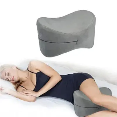 Produktbild von nasum Kniekissen, Grau, Orthopädisch, Komfortabel, Gelenkentlastung, für besseren Schlaf, natürliche Schlafposition, Pflegeleicht