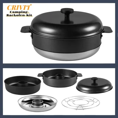 Produktbild von Spar-Set CRIVIT Camping Backofen Kit  5-teilig , 31,8 x B 25 x H 15,6 cm