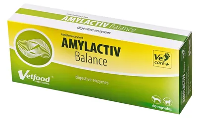 Productafbeelding van Vetfood Amylactiv Balance for digestion dogs and cats 60 capsules