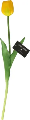 Produktbild von Kunstblume Tulipa Tulipa - 44 cm - gelb - Real Touch - kunstliche Seidenblumen