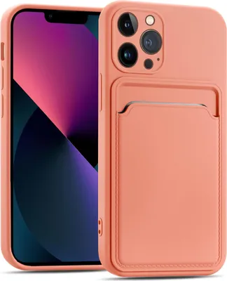 Immagine prodotto di Custodia per cellulare per Apple iPhone 13 Pro custodia in silicone cover protettiva con slot per schede slim cover, rosa