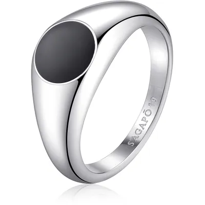 Image de Bague moderne en acier pour homme Ripple SRP36, 67 mm