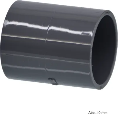 Produktbild von PVC-U Muffe, Spritzguss, Klebemuffe, 16 bar, 32 mm