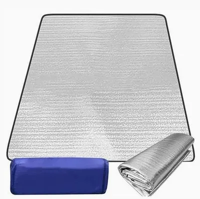 Zdjęcie produktu dla Mata izolacyjna aluminiowa składana 200X200 cm ultralekka na kemping