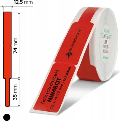 Obrázek produktu pro Samolepicí štítky pro tiskárnu Niimbot B18 / N1 12,5x74+35 na kabely