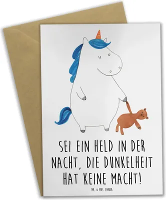 Produktbild von Mr. & Mrs. Panda Beileidskarte Angst vor Dunkelheit überwinden - Weiß - Geschenk, Zuversicht, weihnachtskarten, Mutmacher, einladungskarten, Mut schenken, osterkarten
