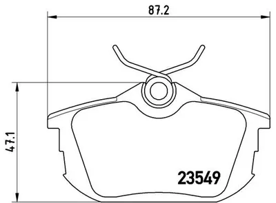 Produktbild von Brembo Bremsbelagsatz, Scheibenbremse Hinterachse P 54 023