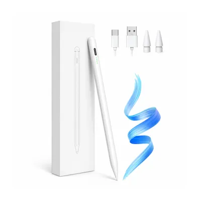 Produktbild von Apple Pencil Tablet Stift – Stylus Pen für iPad (ab 2018-2026) mit Handballenerkennung, Neigungssensitiv – Eingabestift für iPad Air, Pro & Mini