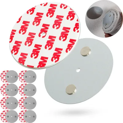 Zdjęcie produktu dla Magnetyczne uchwyty do czujników dymu, 9 sztuk, średnica 70 mm, samoprzylepne