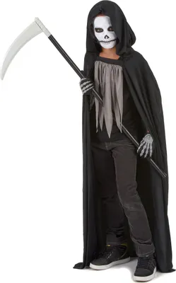 Produktbild von Sensenmannkostüm Halloween für Kinder M 7-9 Jahre (120-130 cm)