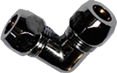 Produktbild von Winkelverschraubung - Chrom, 90 °, 8 x 8 mm