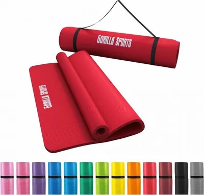 Zdjęcie produktu dla Mata do jogi Gorilla Sports, 190 x 100 cm, czerwona