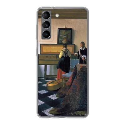Produktbild von MuchoWow® Handyhülle Schutzhülle Hülle für Samsung Galaxy S21 Die Musikstunde - Johannes Vermeer Silikon Softcase Handy Hülle - Softcase