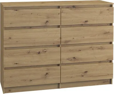 Obrázek produktu pro Roe Furniture | Komoda - 8 zásuvek - 120 cm - Artisan - Moderní design - Zásuvky bez úchytek - Příborník