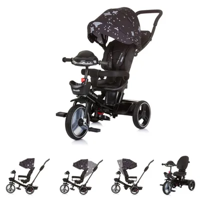 Produktbild von Chipolino Tricycle Dreirad Be Active 2 in 1 Sitz drehbar Musik Licht drehbar schwarz