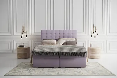 Obrázek produktu pro Kompletní sada: matrace, podložka, postel s pružinovou základnou, růžová čalounění, rozměry 180x200 cm
