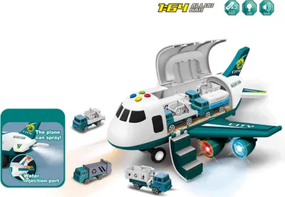 Produktbild von 360Home Spielzeug-Flugzeug Flugzeug-Set mit 3 Autos, Lernspielzeug für Kinder 【A315】