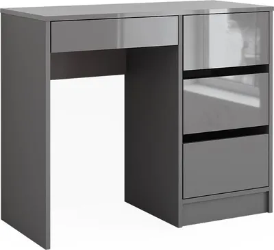 Produktbild von Schreibtisch Vicco Sherry Grau Hochglanz 90 x 40 cm mit Schubladen, Model 43668