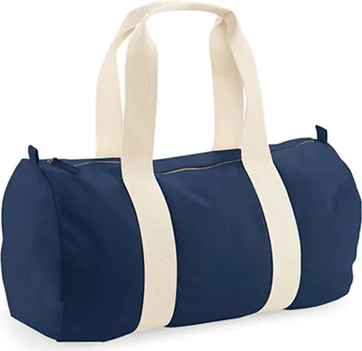 Image de Westford Mill W814 | EarthAware Organic Barrel Bag / 50 x 25 x 25 cm - Couleur : Marine - Taille : 50 x 25 x 25 cm