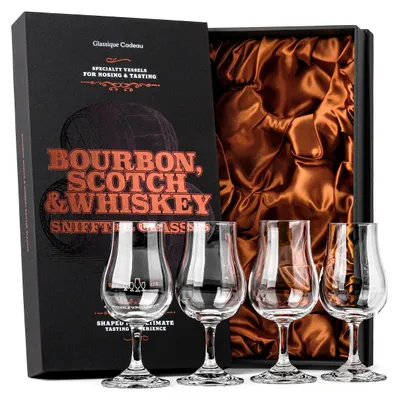 Zdjęcie produktu dla Zestaw 4 kryształowych kieliszków do degustacji whisky