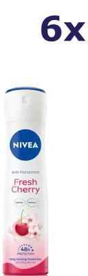 Produktbild von 6x Nivea Deospray – Fresh Cherry 150 ml