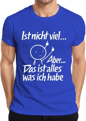 Produktbild von Ist nicht viel aber das ist alles sarkastisch mittelfinger lustig Herren T-Shirt, Blau, S