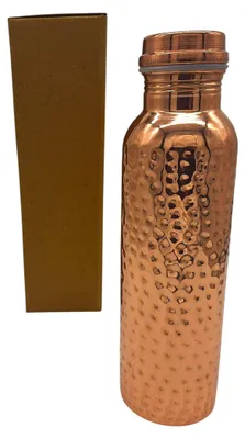 Image de Bouteille à eau en cuivre, fabriquée à la main, 900 ml