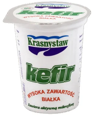Zdjęcie produktu dla Krasnystaw Kefir wysokobiałkowy 2% tłuszczu 400 g