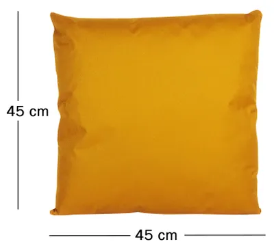 Produktbild von JACK 1x 45x45cm Outdoor Lounge Kissen Dekokissen inkl. Füllung Wasserabweisend Sitzkissen Garten Stuhl Lotus Effekt, Farbe:Gold