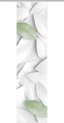Produktbild von HOME in green LISON Schiebegardine recyceltes Polyester, 245x60 cm, Blättermotiv
