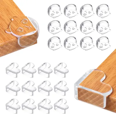 Obrázok produktu pre Rohové chrániče 24 kusov, tlmiace nárazy, priehľadné, pre nábytok, pre deti