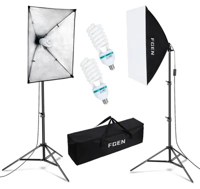 Productafbeelding van 135W Softbox Verstelbaar 5500K 2x50x70cm