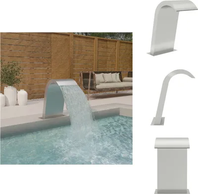 Produktbild von vidaXL Pool-Wasserfall 50x30x60 cm Edelstahl 304 - Brunnen & Wasserfälle